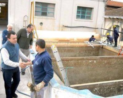 Trabajos de mantenimiento en la planta potabilizadora