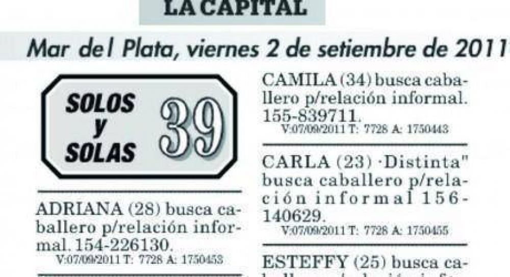Un diario estar�a incumpliendo ley que prohibe promoci�n de oferta sexual
