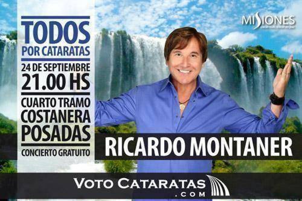 Confirman la llegada de Montaner en apoyo a la campa�a por Cataratas
