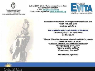 FERIA DEL LIBRO - TEMATICA PERONISTA EN LUJ�N