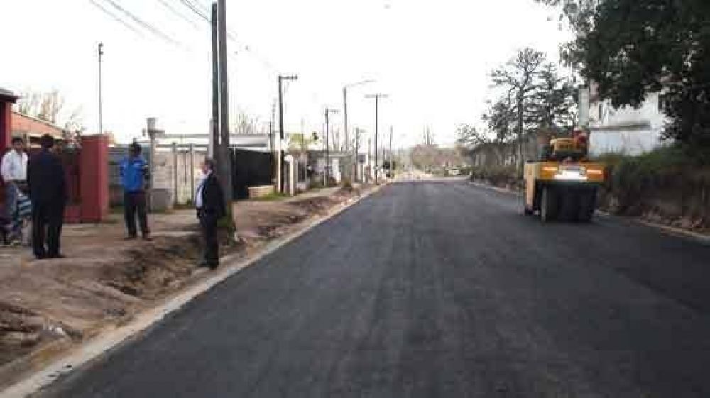 Quedaron repavimentadas las primeras cuadras de Pujol 