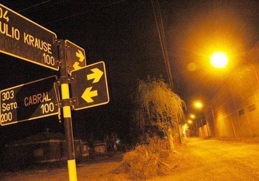 Finalizaron el nuevo alumbrado de la calle Krause