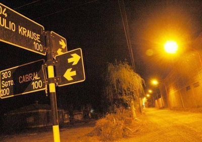 Finalizaron el nuevo alumbrado de la calle Krause
