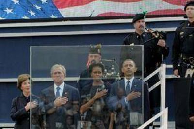 Obama y Bush encabezaron la ceremonia en la Zona Cero