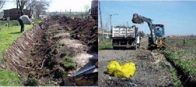 Realizan tareas de de zanjeo y limpieza en el Barrio Gendarmer�a