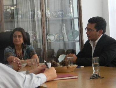 Luc�a Corpacci y Alejandro P�ez entablaron di�logo por la miner�a