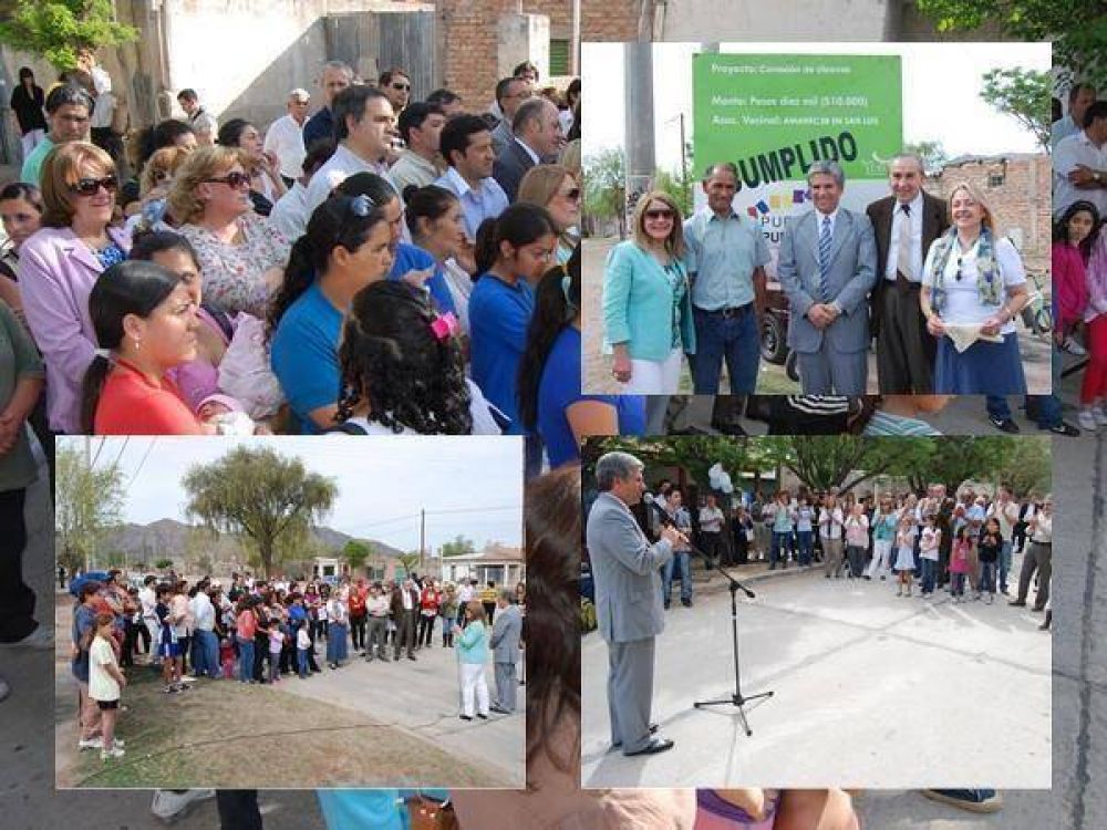 El Jefe de Gabinete particip� de inauguraciones de pavimento y obras de Pueblos Puntanos 
