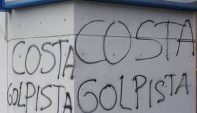 Pintadas contra Costa, hay tres detenidos