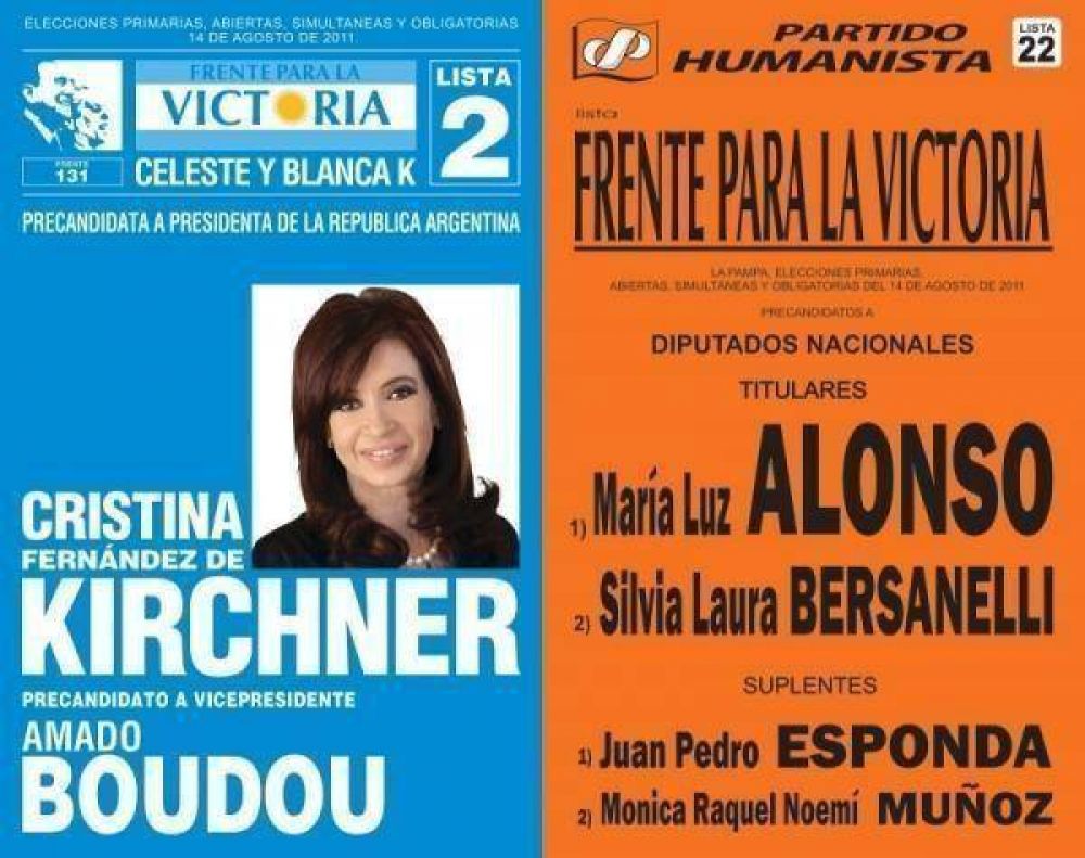 El PJ pampeano llevar� a la presidenta en la boleta. Falta definir lo de Alonso y Bersanelli.