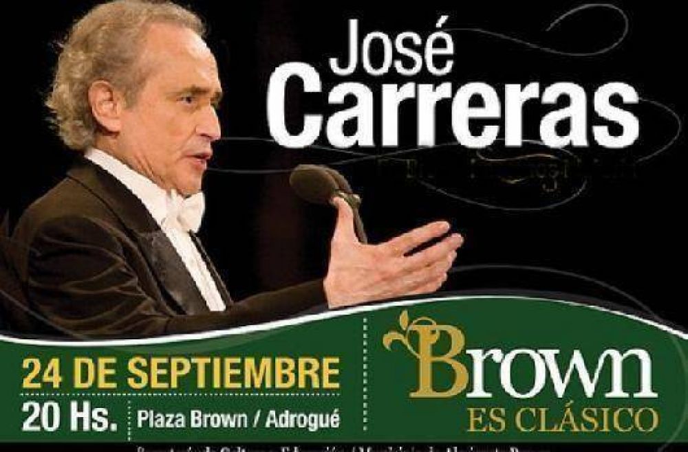 Adrogu� palpita el gran concierto del tenor espa�ol Jos� Carreras