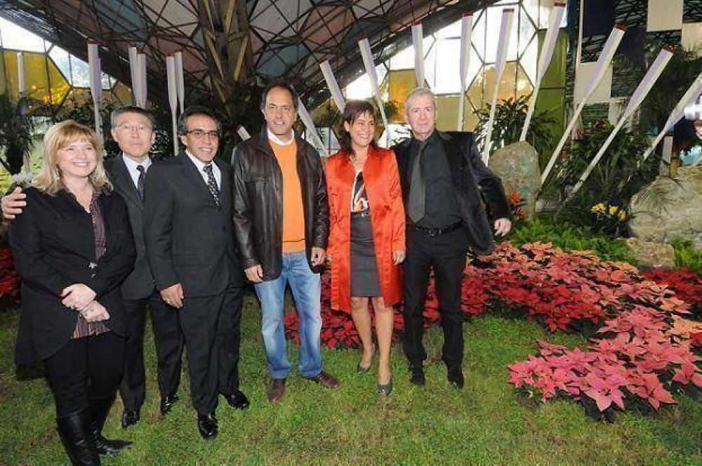 Daniel Scioli inaugur� la Fiesta Nacional de la Flor en Escobar