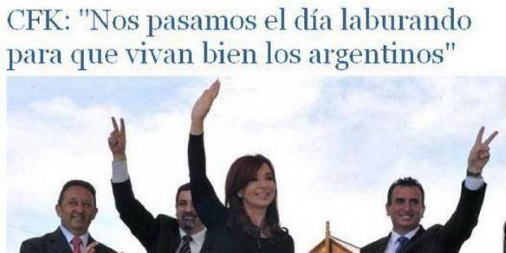 As� muestra la prensa nacional la visita de Cristina a Mendoza