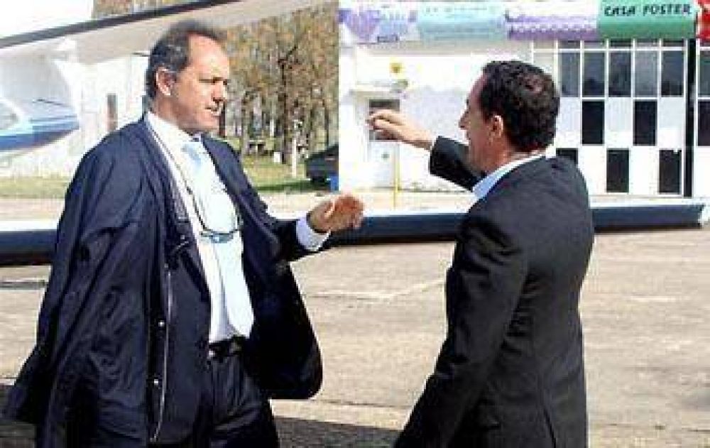 El intendente Guti�rrez recibi� al gobernador Scioli en su paso por Pergamino