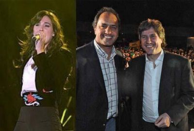 La Sole, Boudou y Scioli, en San Miguel
