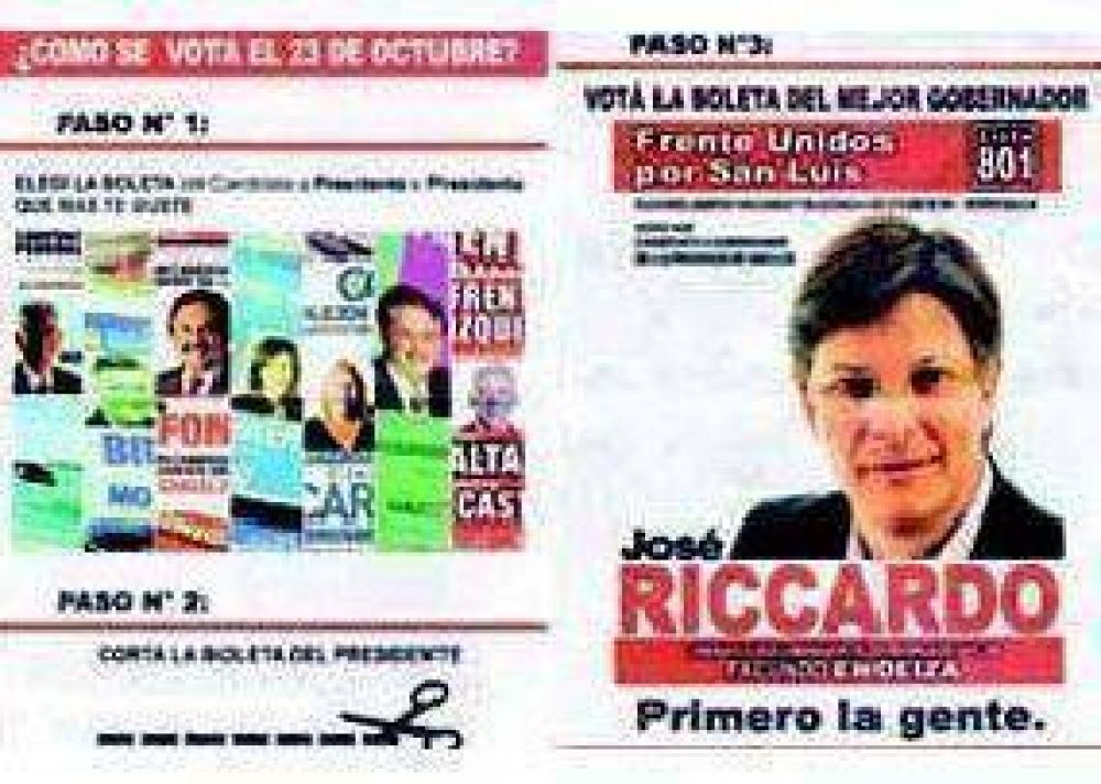 UCR: Riccardo insiste y ense�a a cortar boleta