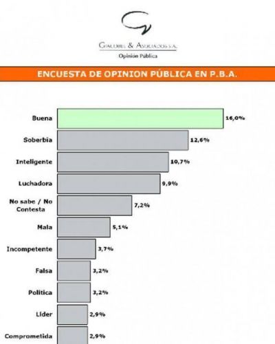 Encuesta: �C�mo define el Conurbano a Cristina?