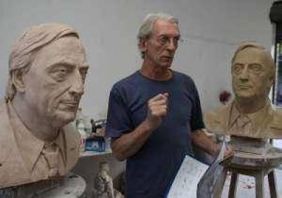 Gioja quiere mandar el busto de Kirchner a un sal�n de la Rosada