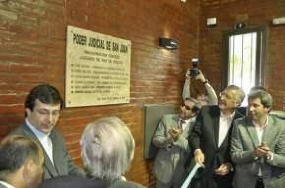 INAUGURARON EL EDIFICIO DEL JUZGADO DE PAZ DE POCITO