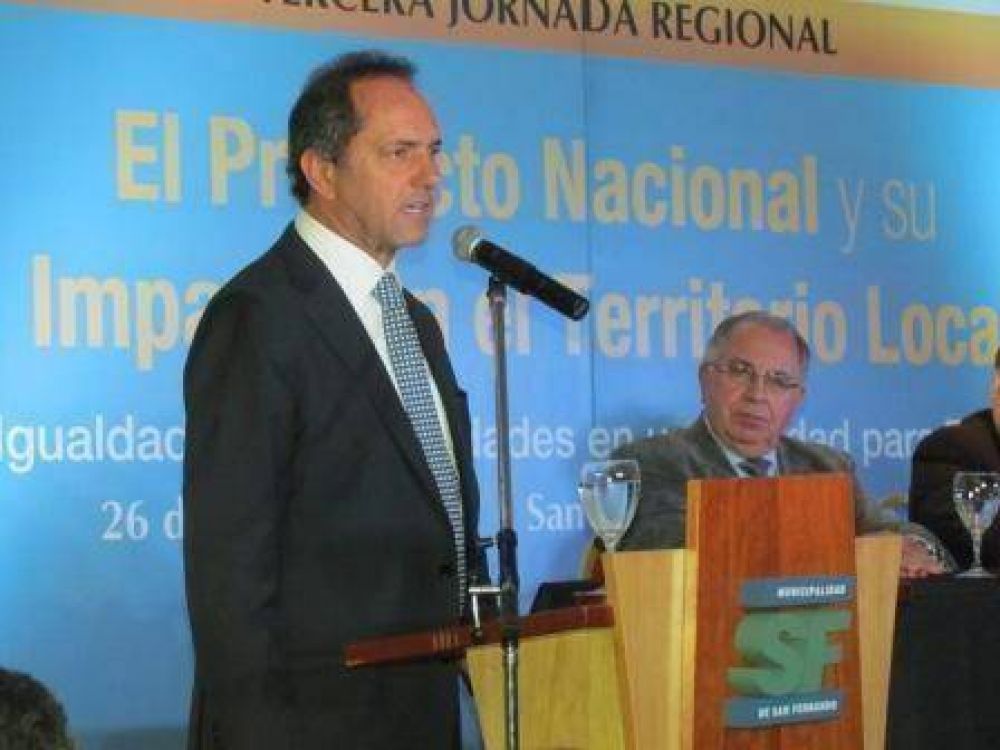 Scioli: "mi responsabilidad es llevar gesti�n en la provincia dentro de este equipo que conduce la presidenta"
