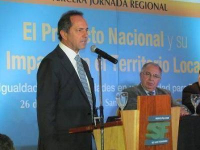 Scioli: "mi responsabilidad es llevar gesti�n en la provincia dentro de este equipo que conduce la presidenta"