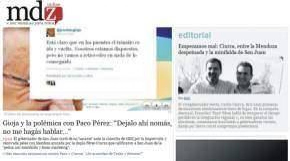 "En San Juan hacen fila para "pegarles" a P�rez y a Ciurca por las cr�ticas a Gioja"