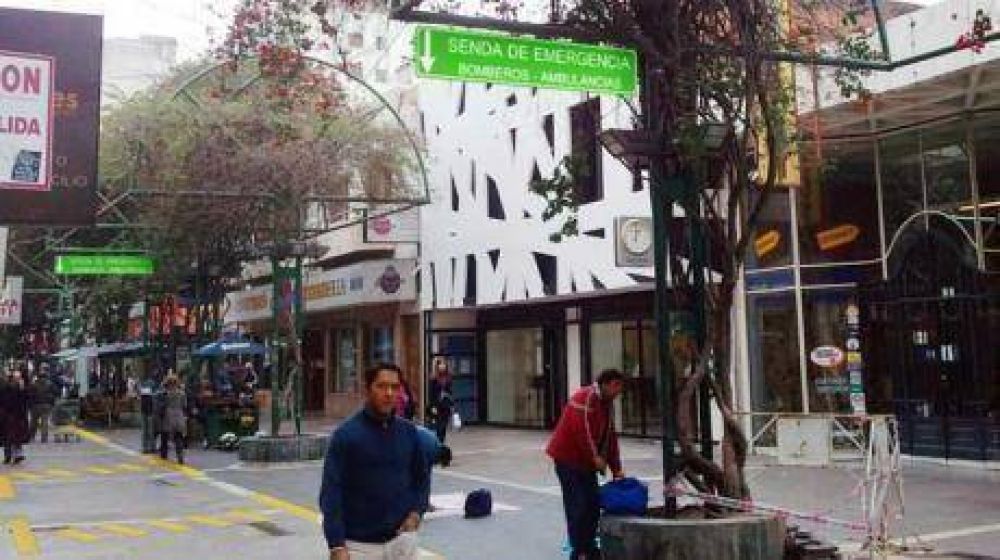 La seguridad de la peatonal qued� a pie
