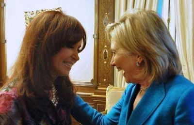Hillary felicit� a Cristina y anticip� que busca una relaci�n �fuerte y exitosa� con Argentina