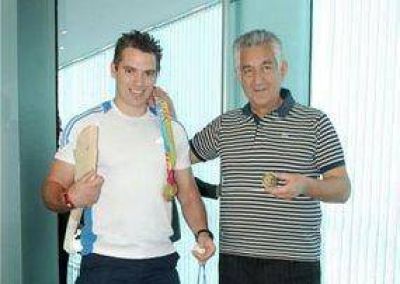 El Gobernador recibi� a Jorge Villegas, el ganador del oro en los Panamericanos