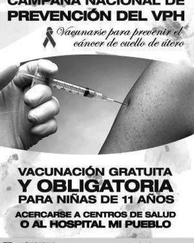En un mes ya se vacunaron 20 mil ni�as de 11 a�os contra el virus del papiloma humana: En Varela, 800