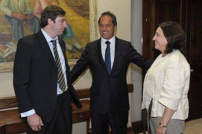 Rosso y Luciani se reunieron con Scioli para hablar sobre la transici�n