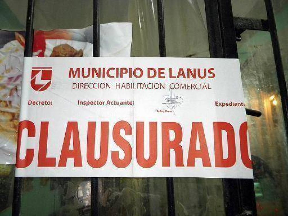 EL MUNICIPIO DE LAN�S CLAUSUR� LOCALES QUE INFRING�AN DISPOSICIONES VIGENTES