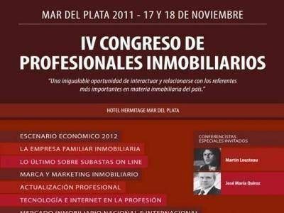 SE VIENE EL IV CONGRESO INTERNACIONAL DE PROFESIONALES INMOBILIARIOS