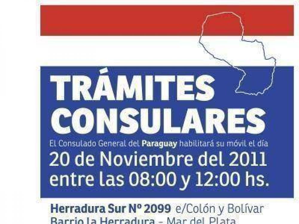 ATENDER� EN MAR DEL PLATA EL CONSULADO ITINERANTE DE PARAGUAY
