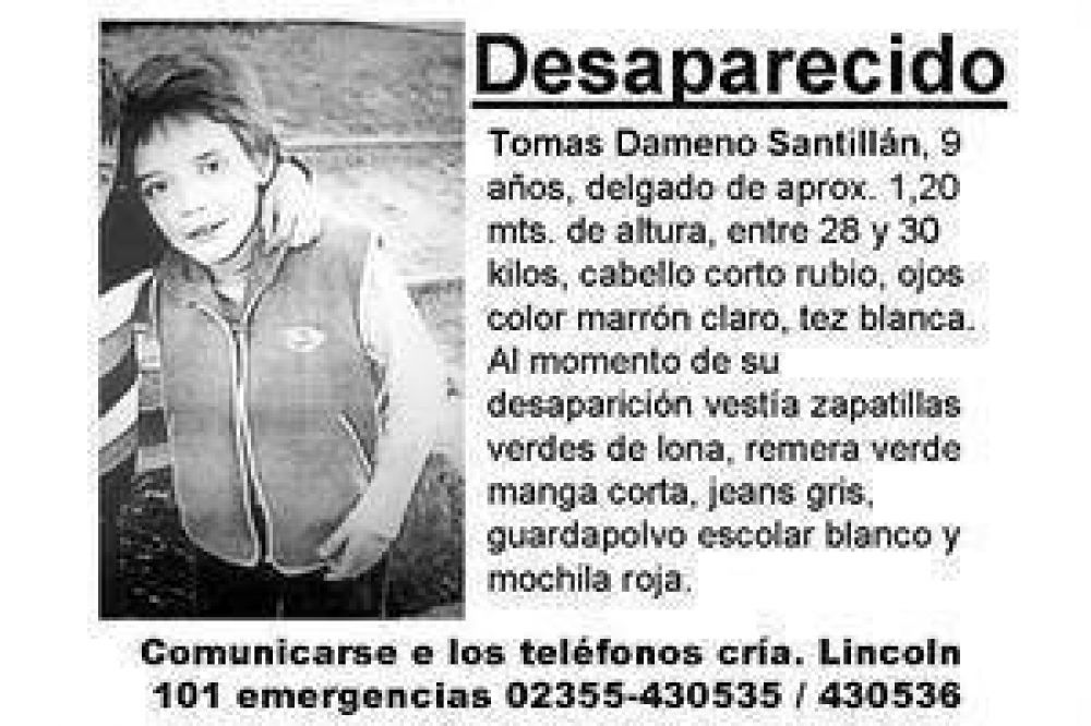 Intensa b�squeda de un chico desaparecido en Lincoln