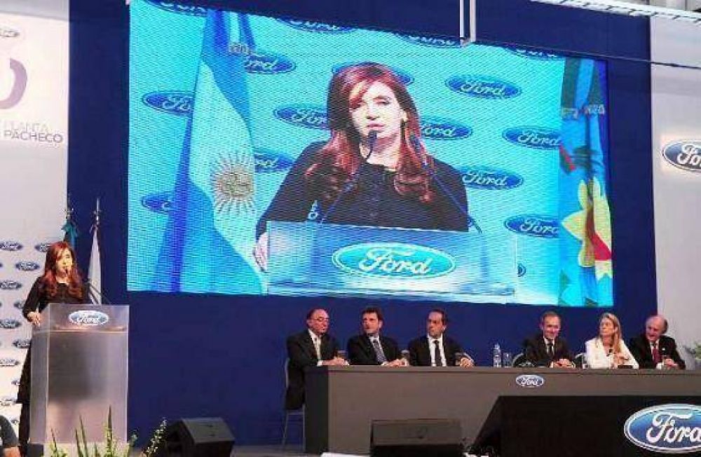 Cristina encabez� el acto por los 50 a�os de la planta de Ford de Tigre