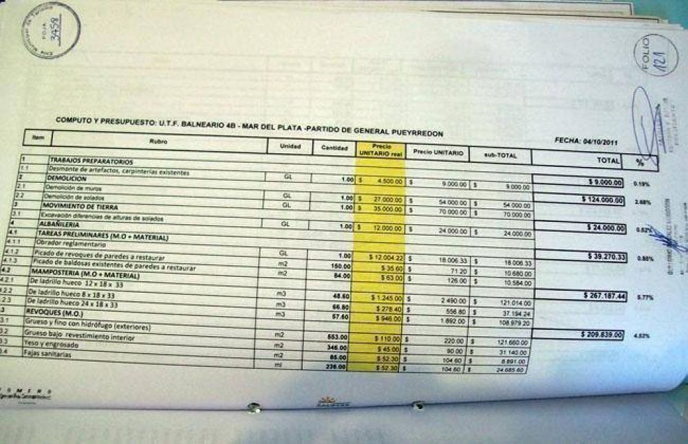 Investigan presuntos sobreprecios en la licitaci�n de Playa Grande