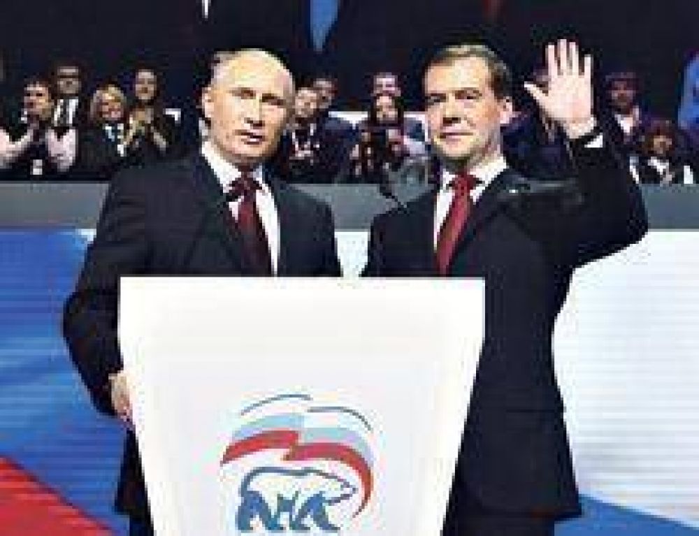 Putin y Medvedev, n�mero puesto