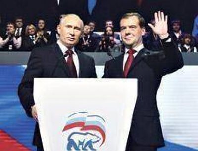 Putin y Medvedev, n�mero puesto