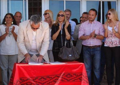 Fin al conflicto entre Cortaderas y Los Molles: Rodr�guez Sa� firm� la resoluci�n 