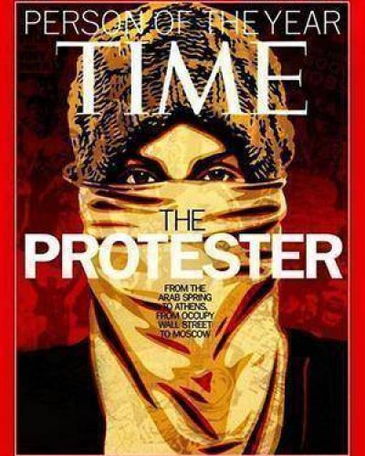 "El manifestante", persona del a�o para la revista Time