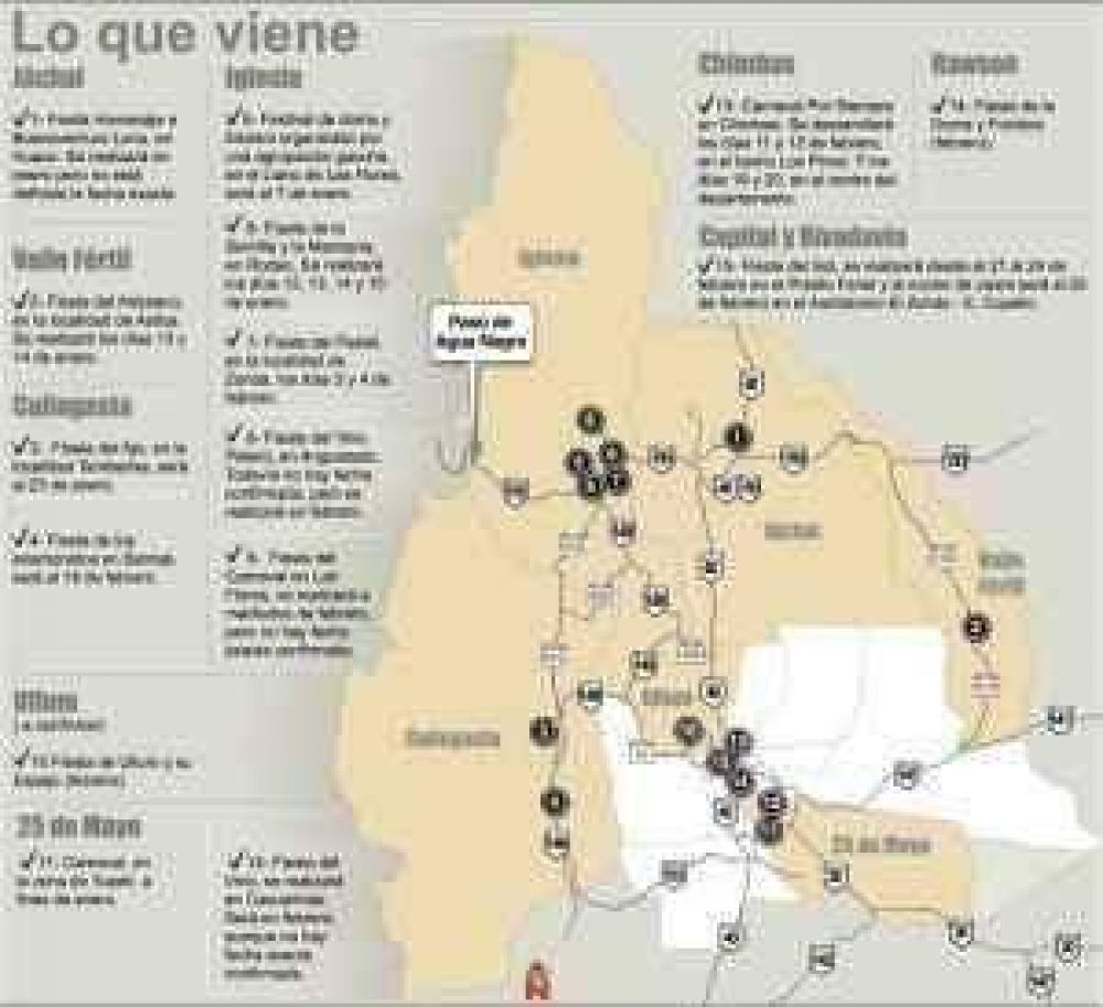 La provincia se vestir� de fiesta en las vacaciones