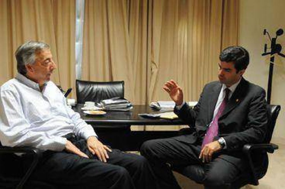 El gobernador Urtubey se reuni� con el titular del PJ Nestor Krchnner. 