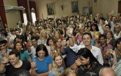 La Intendente Giroldi comparti� el brindis de Navidad y Fin de A�o con la gran familia municipal