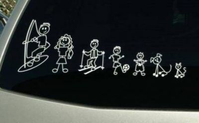 Advierten que las "calcoman�as de la familia" son un im�n para ladrones