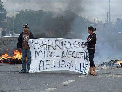 Reclamaron agua corriente con un corte en Camino Negro.