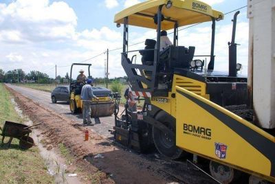 Obras P�blicas de Pilar cierra el a�o con 26 cuadras de asfalto en Derqui