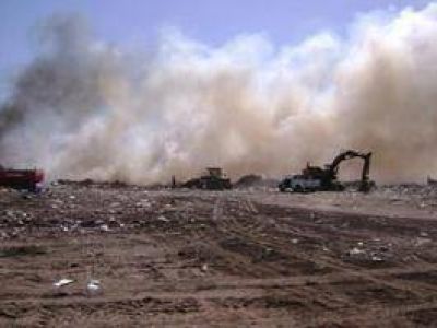 Nuevamente se incendi� el predio de disposici�n final de residuos
