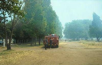 Fuego en Acha: los vecinos luchan contra las llamas en una zona de quintas
