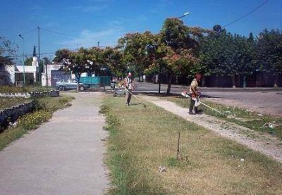 Realizan tareas de mantenimiento en el predio que limita con el Parque Ciudad de San Jos�
