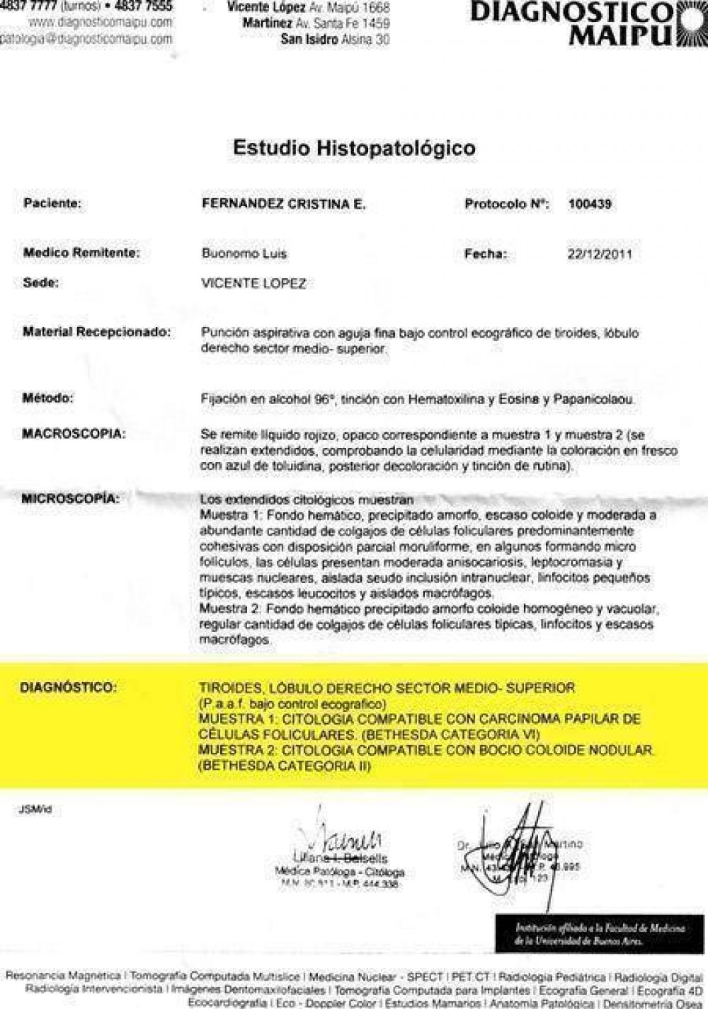 Las razones del diagn�stico